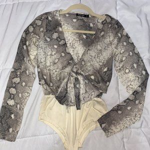 Nasty Gal Snake Bodysuit
